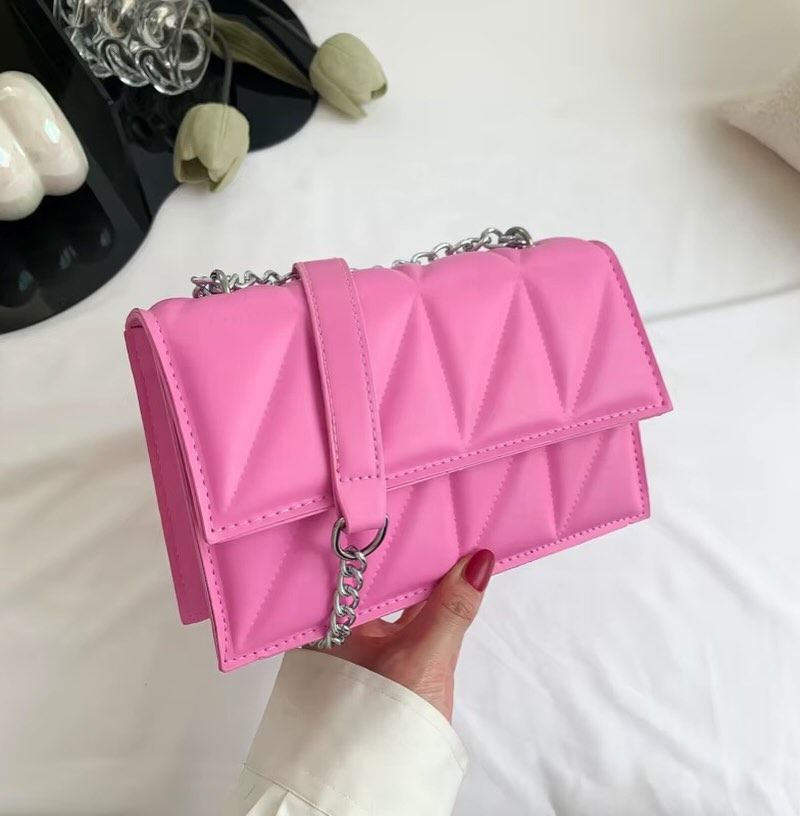 Geometric-Panel Chain-Strap Shoulder Bag, image 2 of 6