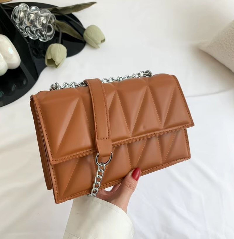 Geometric-Panel Chain-Strap Shoulder Bag, image 5 of 6