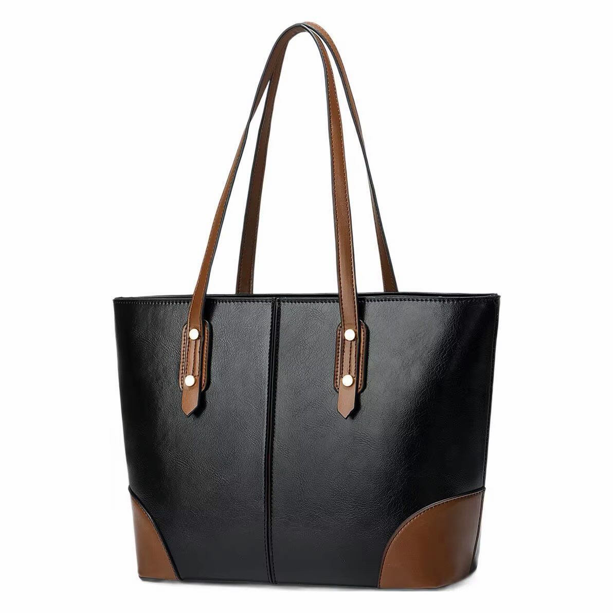 Wholesale · Pack of 3 · Contrast-Corner Shoulder Tote, image 3 of 4