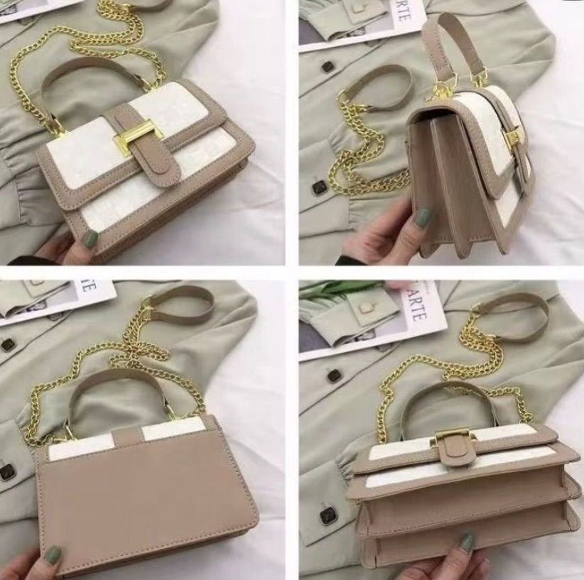 Check-Panel Tab-Flap Handbag, image 3 of 4