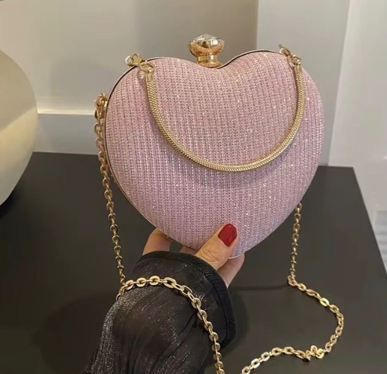 Wholesale · Pack of 6 · Heart-Shaped Sparkle Clutch, image 2 of 5
