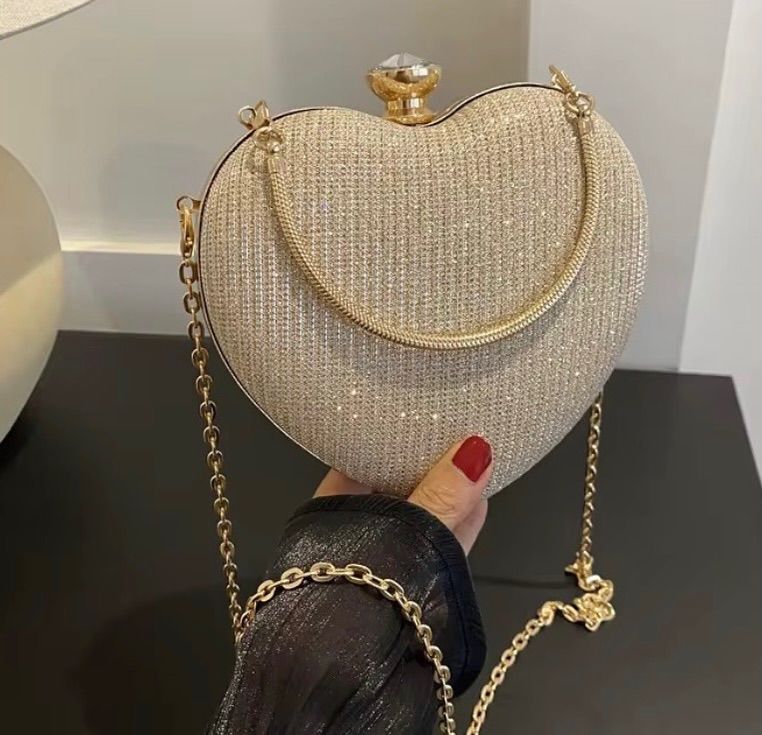 Wholesale · Pack of 6 · Heart-Shaped Sparkle Clutch, image 3 of 5