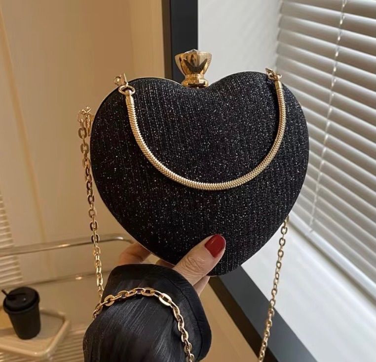 Wholesale · Pack of 6 · Heart-Shaped Sparkle Clutch, image 4 of 5